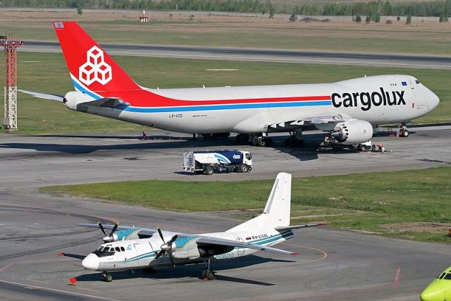 Cargolux в аэропорту Толмачево (Новосибирск)