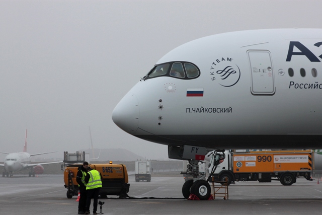 Первый самолет Airbus A350 в парке Аэрофлота назван в честь Петра Ильича Чайковского