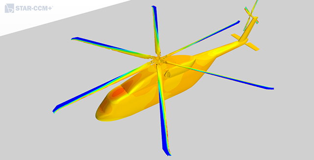Рисунок 8. Моделирование работы несущего винта в Siemens STAR-CCM+