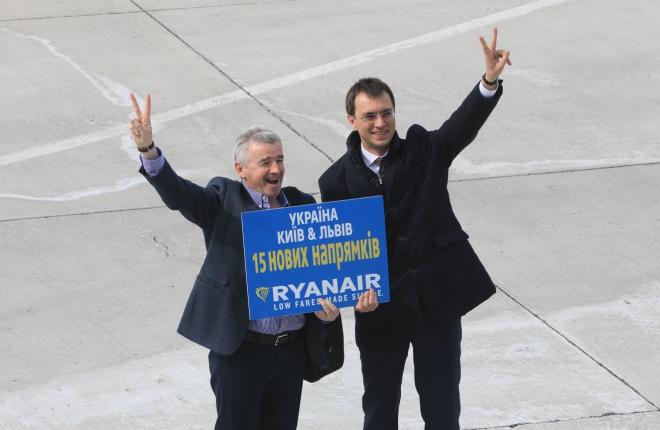 Глава Ryanair Майкл О'Лири пообещал перевозить с Украины до 800 тыс. пассажиров в год :: Ryanair