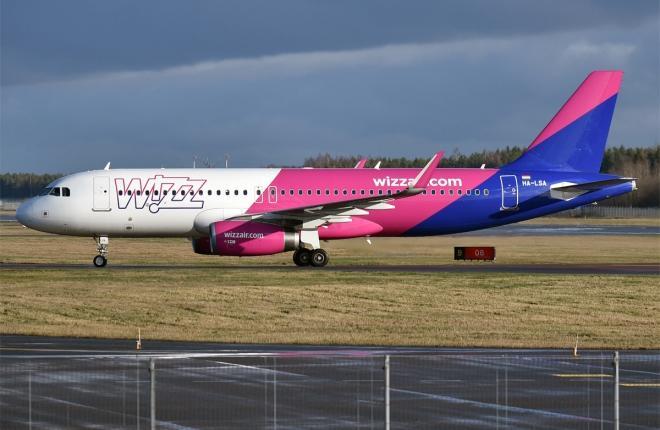 Самолет семейства А320 авиакомпании Wizz Air