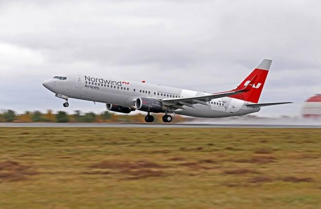 Boeing 737-800 авиакомпании NordWind ("Северный ветер") 