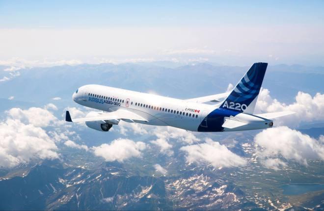 На сегодня портфель заказов на самолеты Airbus A220 включает 537 ВС :: Airbus Самолет Airbus A220