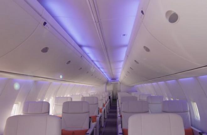Пассажирский салон самолета Boeing 757 Four Seasons :: Four Seasons Hotels & Resorts Сеть Four Seasons предложила клиентам кругосветку на Boeing 757