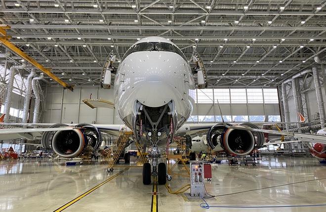 «А-Техникс», дочерний провайдер «Аэрофлота» впервые выполнил техобслуживание Airbus A350 по форме 1B-check