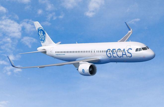 Самолет A320neo в ливрее GECAS