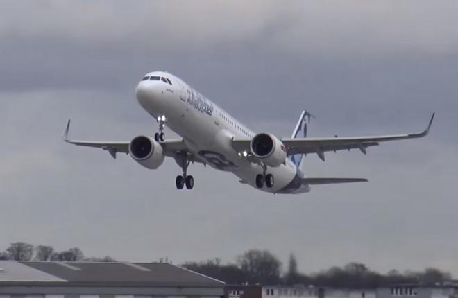 Испытания A321neo приостановили из-за повреждения прототипа