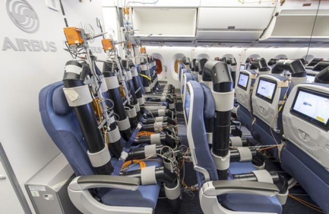 Экономкласс самолета Airbus A350XWB имеет в ряду 9 кресел шириной 18 дюймов :: Airbus Экономкласс самолета Airbus A350XWB имеет в ряду 9 кресел шириной 18 дюймов :: Airbus