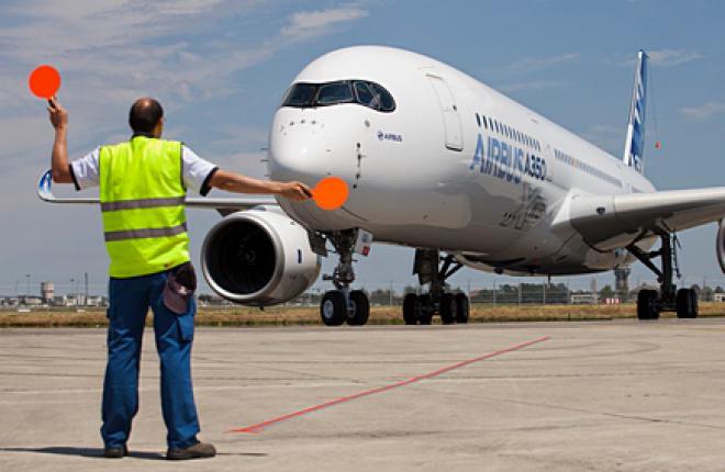 A350 пробудет на авиасалоне до 28 августа (Airbus)