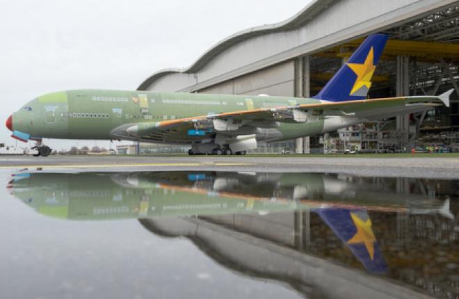 Завершена структурная сборка первого Airbus А380 для японской авиакомпании Skymark Airlines :: Airbus Собран первый самолет А380 для японской авиакомпании
