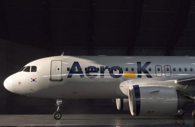 Самолет Airbus A320 южнокорейского стартап-лоукостера Aero K