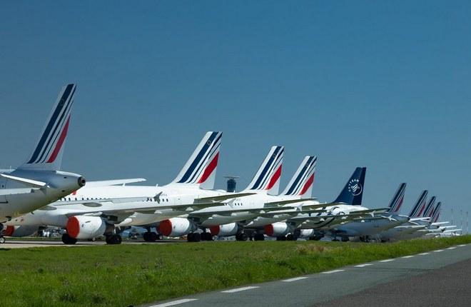 самолеты Air France на стоянке