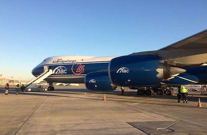 Самолет Boeing 747-8F авиакомпании AirBridgeCargo