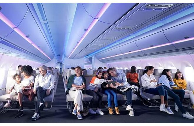 Новая компоновка 10 в ряд на A350 :: Airbus Airbus добился увеличения параметров салона и грузоподъемности широкофюзеляжного A350