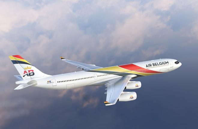  Самолет Airbus A340-300 новой авиакомпании Air Belgium