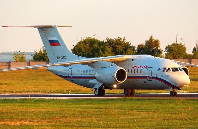 Самолет Ан-148 в цветах авиакомпании "Россия"