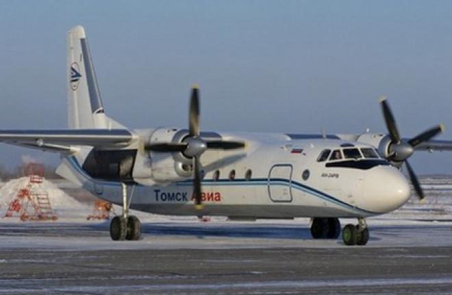 Самолет Ан-24 авиакомпании "Томск Авиа" :: "Томск Авиа" Авиакомпании "Томск Авиа" запретили выполнять регулярные рейсы