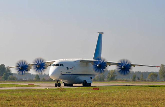 Imroved An-70 prototype takes off near Kiev