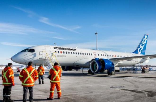 На прототипе Bombardier CS300 запустили двигатели