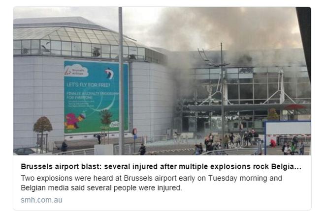 В брюссельском аэропорту произошли взрывы