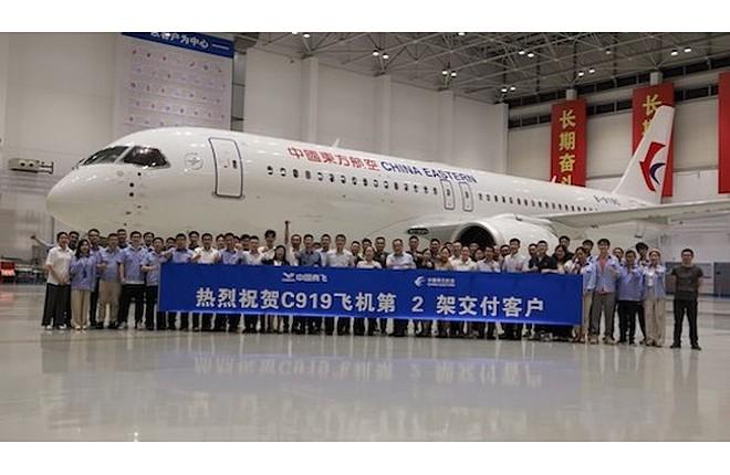 Второй серийный китайский среднемагистральный самолет COMAC C919 передан заказчику China Eastern