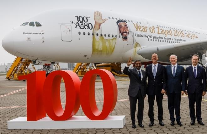 Сотый Airbus А380 для Emirates