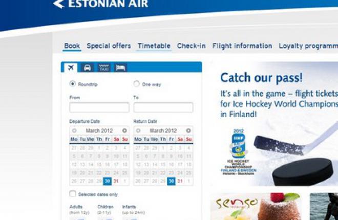 Estonian Air удвоила интернет-продажи авиабилетов