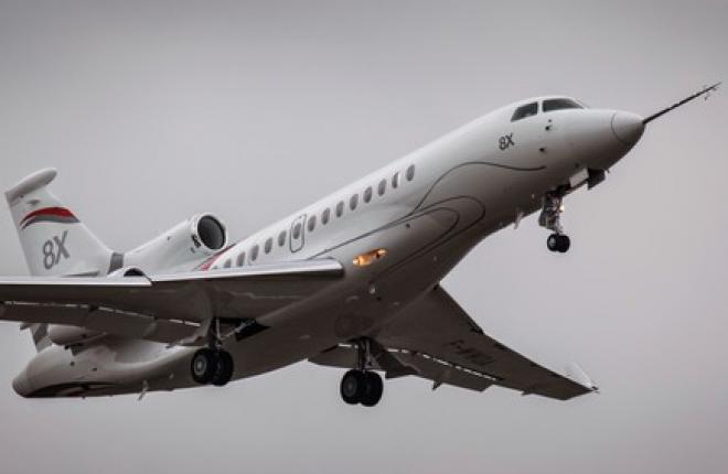 Первый полет прототипа делового самолета Dassault Falcon 8X :: Dassault Aviation Первый полет бизнес-джета Dassault Falcon 8X