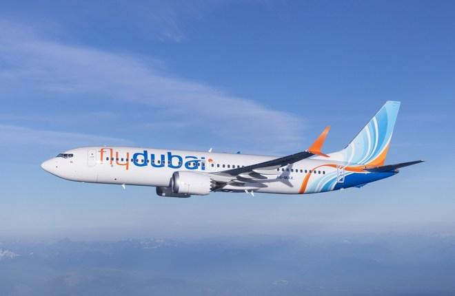 самолет Boeing 737MAX авиакомпании flydubai