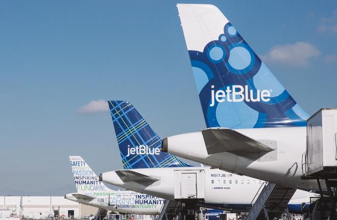Американская JetBlue теперь эксплуатирует только европейские самолеты
