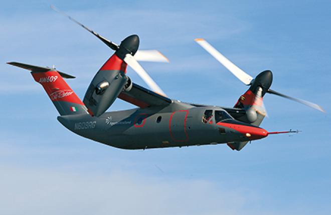 AgustaWestland планирует сертифицировать первый коммерческий конвертоплан AW609