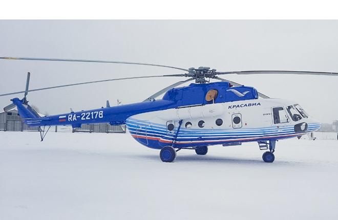 Флот авиакомпании «КрасАвиа» пополнился новым вертолетом Ми-8МТВ-1