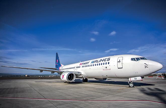 Самолет Boeing 737-800 грузинской авиакомпании Myway Airlines