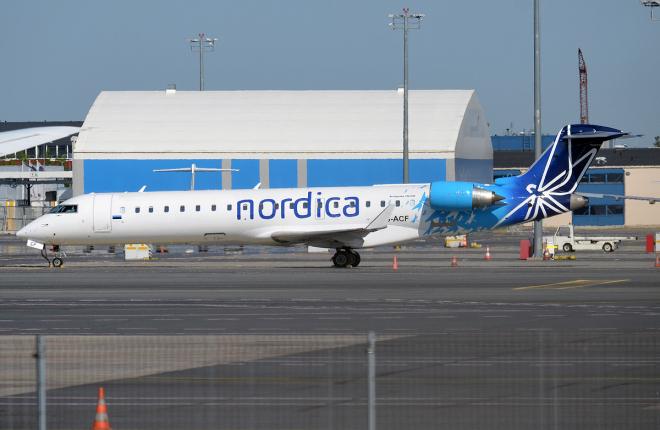 Самолет Bombardier CRJ700 авиакомпании Nordica