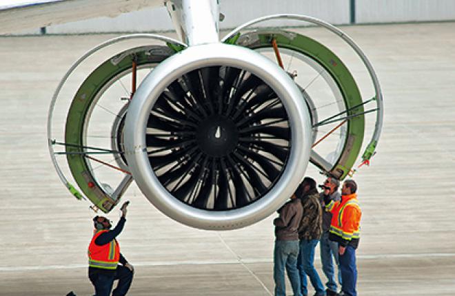 Опытный двигатель Pratt & Whitney PW1100G налетал уже 35 часов на летающей лаборатории Boeing 747 :: Pratt & Whitney Двигатель Pratt & Whitney PW1100G налетал уже 35 ч на летающей лаборатории