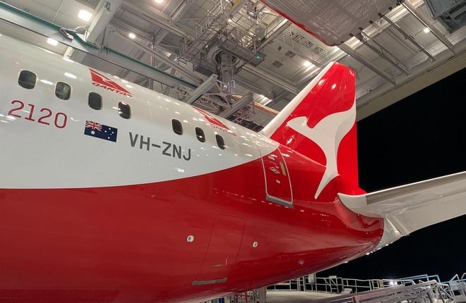киль самолета австралийской авиакомпании Qantas