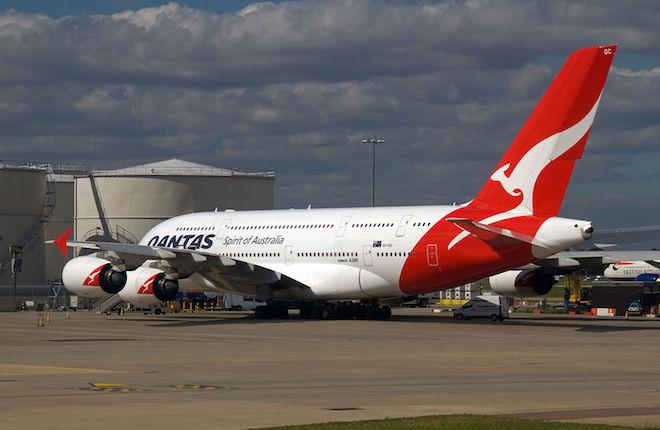 Самолет A380 авиакомпании Qantas