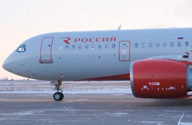 самолет МС-21-300 в цветах авиакомпании «Россия»