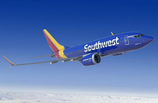 самолет Boeing 737MAX-7 авиакомпании Southwest airlines