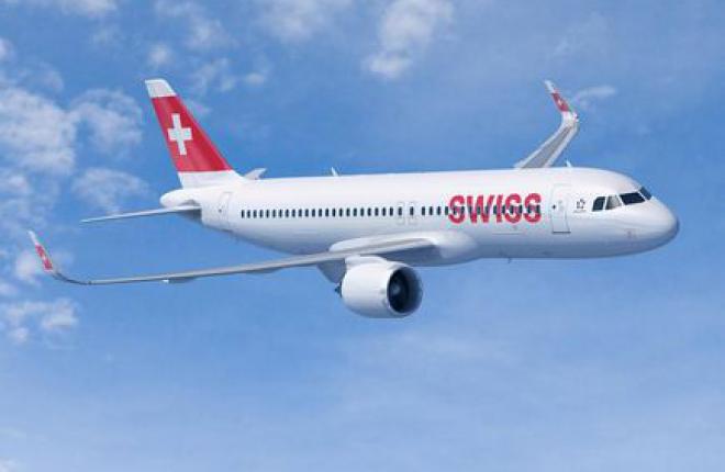 Самолет Airbus A320 в раскраске швейцарской авиакомпании SWISS :: Airbus Lufthansa Group заказала для Swiss и Eurowings 25 A320