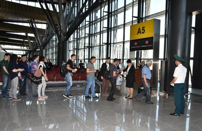 С запуском нового терминала пропускная способность аэропорта Астаны (Казахстан) вырастет более чем вдвое :: Пресс-служба аэропорта Астаны Международный терминал аэропорта Астаны принял первый рейс