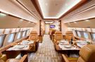 The Alberto Pinto ACJ319 interior is decorated in calm beige and brown