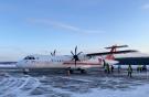 первый коммерческий полет самолета ATR 72 авиакомпании "КрасАвиа" 5 февраля