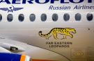 Самый новый самолет SSJ 100 "Аэрофлота" получил ливрею с дальневосточным леопардом