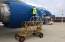 Обслуживание Boeing 747F AirBridgeCargo на новой базе "Волга-Днепр Техникс Москва" в Льеже