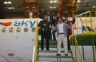 Авиакомпания Sky Aviation проводит инспекторскую проверку первого SSJ 100