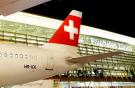 Самолет в ливрее авиакомпании Swiss International Air Lines в аэропорту Цюриха