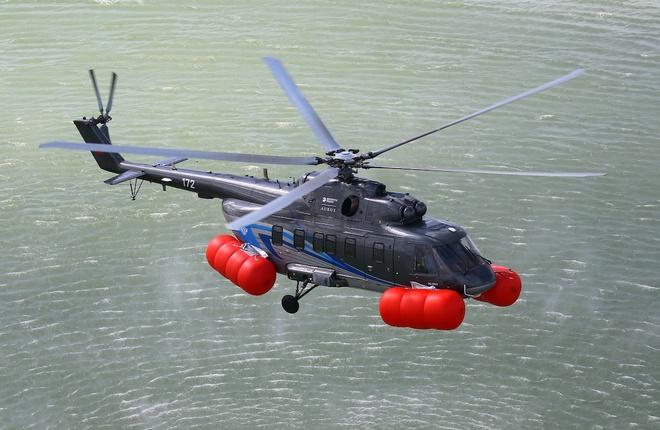 На импортозамещенном Ми-171А3 появились четыре баллонета, которые автоматически раскрываются при вынужденной посадке на воду :: Ростех Росавиация сертифицировала импортозамещеный вертолет Ми-171А3